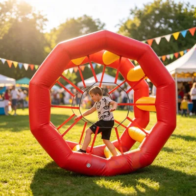 Inflatable Land or Water Wheel Giant Water Roller Ball Airtight PVC Tarpaulin Sports Game Fun Race Games for Adults and Kids