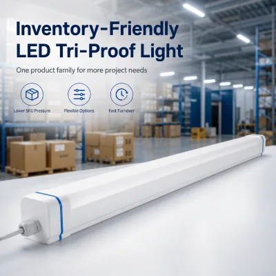 Inventory Friendly Tri-Proof Light IP65 20W-60W 5-Year Warranty-Flexible Configurations for Lighting Distributors Wholesalers
