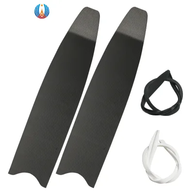 HOFI Custom Logo 3K Carbon Fiber Diving Fins Professional Open Heel Open Heel Diving Fins Long Plain Carbon Fin for Swimmers