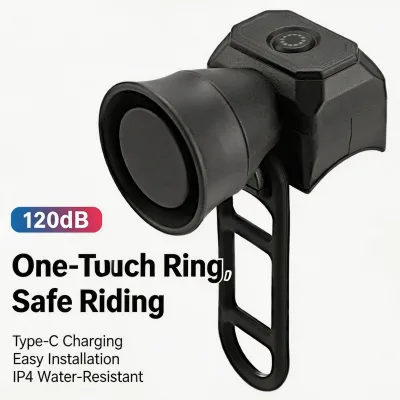 Super Loud Bicycle Horn Bell, Folding Bike MTB Cycling Safety Warning Bell, Bicycle Accessories & Riding Equipment