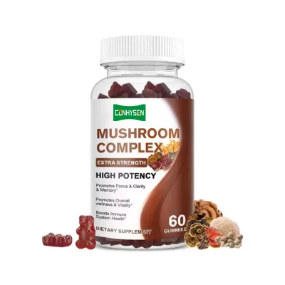 Organic Herb Mushroom Complex Gummies Memory Improvement Gummy Dietary Supplement for Immune System Health