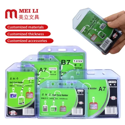 Wholesale PVC Student Card Holder High Quality ID Card Sleeves for Student Worker Staff Toploaders ID Card Holder