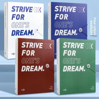 A4 PP English Material Folder Transparent Inserts Can Hold Multiple Layers Exam Paper Storage Bag Certificates Collection