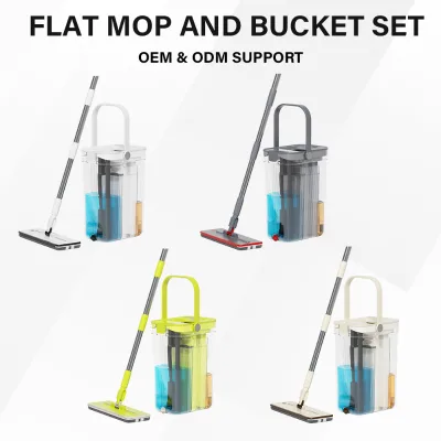 Factory Supply Household Cleaning Tool High Quality Dry and Wet Mop Household Flat Mop and Bucket Set for Clean Pet Hair Removal