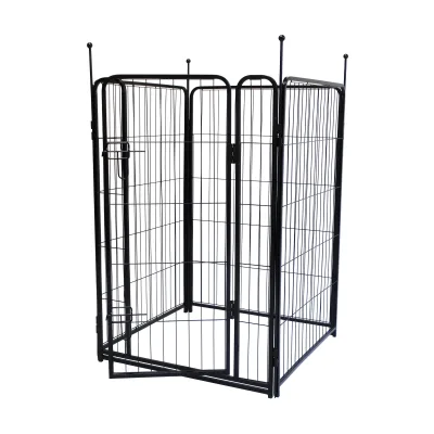 Foldable Portable Dog Exercise Pen Solid Safe Metal Iron Pet Fence for Dogs & Cats-Prevent Entry to Kitchens Stairs & More