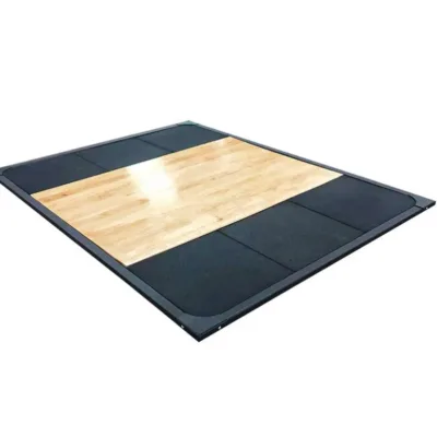 Vobell Rubber Wooden Steel Weightlifting Platform-Black Customized Logo OEM Available