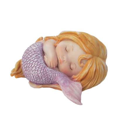 Cute Resin Mermaid Figurine Cake Topper Good Dreaming Mermaid for Home Decoration Hot Selling Custom Gifts for Sales