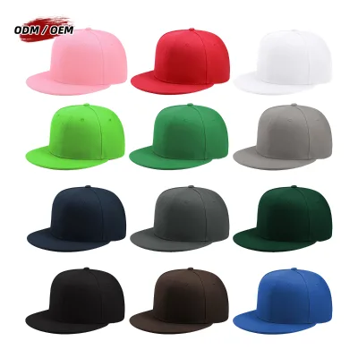 Premium Custom Fitted Twill Sporty Hip Hop Baseball Cap Flat Brim Snapback Unisex Adjustable Four Seasons Blank Plain Closed