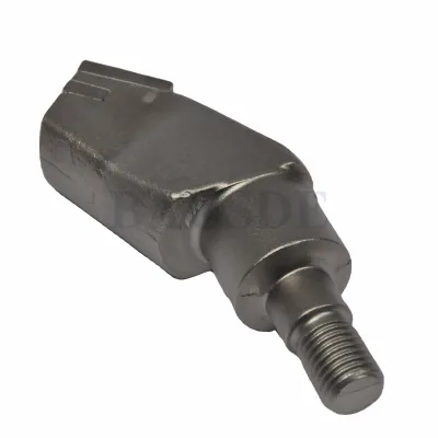 BAUSDE Threaded Flat Trenching Teeth with Tungsten Carbide Tips , Wear Resistant Trencher Picks for Trenching Machines