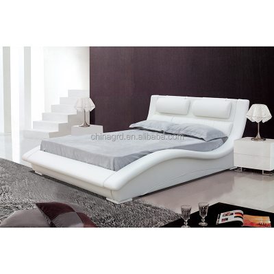 Synthetic Leather Latest Design Bed White Leather king Bed Frame Bedroom Bed