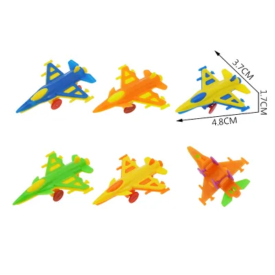 China Manufacturer Wholesale Sliding Airplane Toys for Kids Small Plastic Novelty Toys Low Cost Mini Fighter Jet Toys Bulk