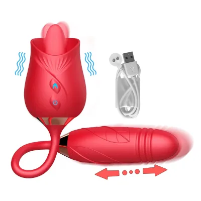 Rose Sucking Vibrator 10 Modes Kissing Style Female Vibrator Oral Stimulation Toy