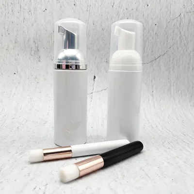 white 30ml lash extension whipped shampoo dispenser bottle lash shampoo good retention lash shampoo bottle 15ml 60ml