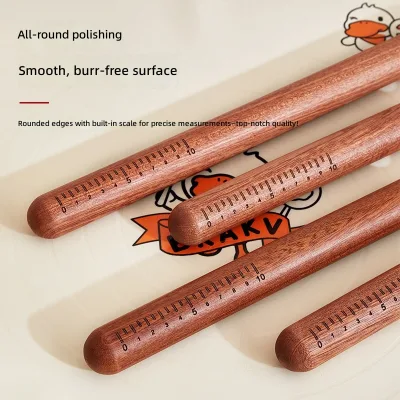 Cross-border Shandong Model 05 Custom-Made Ebony Rolling Pin for Dough Dumplings Wontons Noodles & Buns