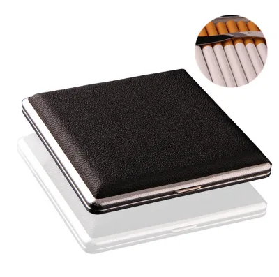 Hot Selling Metal Cigarette Case Clip Custom Cigarette Case Leather Cigarette Case