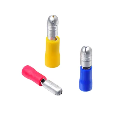 MPV Insulated Bullet Disconnectors PVC Waterproof Quick Disconnect Wire Electrical Bullet Male Terminal Connectors Male