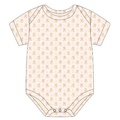 Baby Clothes Blank Short Sleeve One Piece Bodysuit Soft Cotton Plain White Baby Onesie