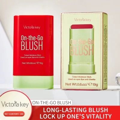 Cream 3-in-1 Stick Blush Makeup Vegan Lipstick Eyes Cheek Creamy Blusher Waterproof Cheek Stick