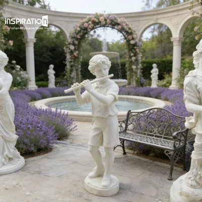 Synthetic Stone European Female Torso for Hotel Lobby Decor Sandstone Look Precast Sculpture Jesus Stone Man Made Bacchus Figure