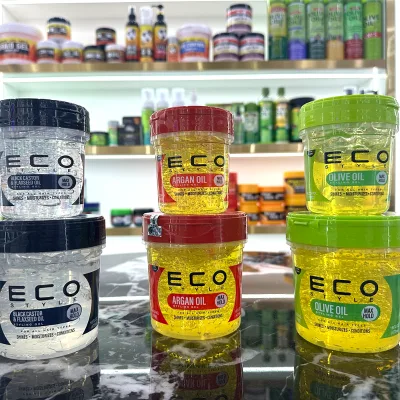 Strong Hold Hair Styling Gel Moisturizing Shine Gel for Curls Braids Edges Textured Hair Wholesale OEM Private Label