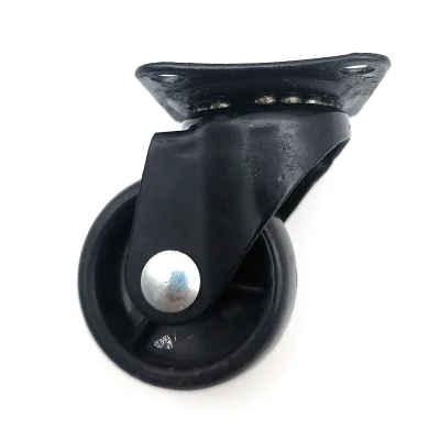 Black PP Screw Universal Wheel Hotel Dining Car Insert Rod Silent Wheels Office Table Dining Car Wheel Casters