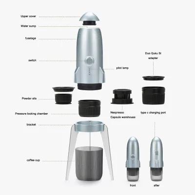 Mini Self-Heating Espresso Coffee Maker Portable Eco-Friendly & Stocked for Outdoor Travel Hottest Product Coffee Tea Tools