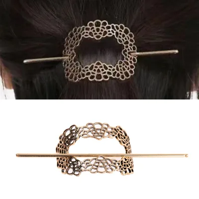 New Alloy Hollow Hair Crown Hairpin DIY Antique Style Headwear Hairpin Material Handmade Accessories