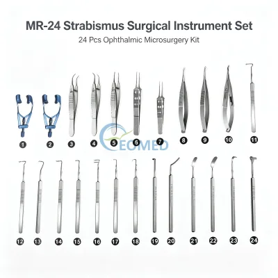 Premium Strabismus Surgical Instrument Set,ophthalmic Forceps,eye Speculum,strabismus Hook for Ophthalmic Operating Room