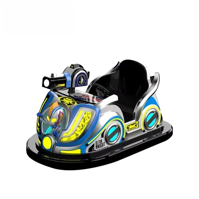 Galactic Superman Amusement Park Indoor Outdoor Equipment 24V Bumper Car Double Seater Rocking Fiberglass Plastic Stall