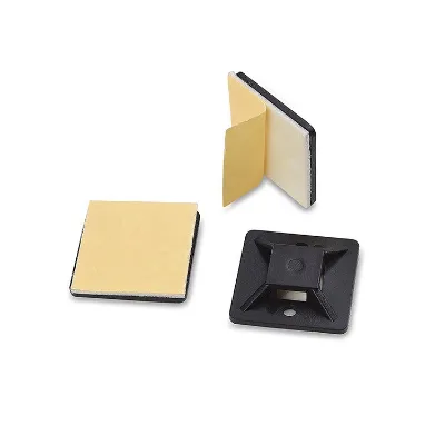 China ZheJiang Manufacturer Cable Holder, 40*40 Adhesive CableTie Mount Base Customized Size