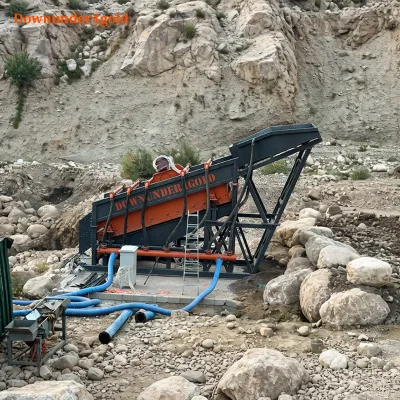 Hands Free Operation Gold Shaker Deck 200 Tons/Hour Portable Gold Washing Plant with Multi-Stage Screening for Fine Gold Capture