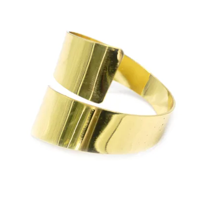 European Style Gold Eco-Friendly Metal Napkin Rings with Buckle for Party Table Decoration