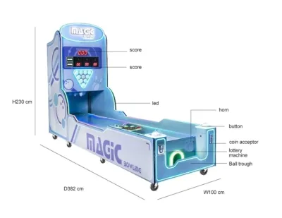 2025 New Mini Bowling Indoor Amusement Game Machine 1/2 Player Bowling Ball Machine Equipment Coin-operated Game Children's Play
