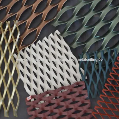 Decorative Aluminum Expanded Ceiling Ventilated Metal Mesh Panel