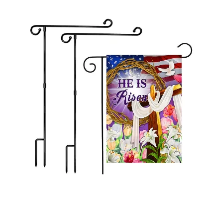 Cheap Burap Garden Flag Pole Stand Digital Seasonal Flags Easter Christmas Celebration Quality Outdoor Decorative FlagsPrint