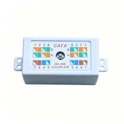CAT6 UTP Inline Coupler Junction Box, 110 IDC Punch Down Ethernet Cable Splice Box for Network Cable Extension & Repair
