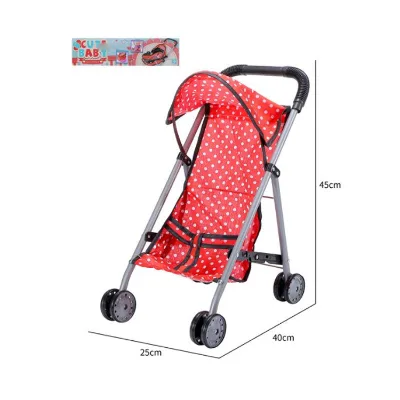 Luxurious Adjustable Metal Iron Doll Stroller Iron Toy Trolley