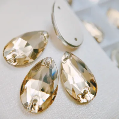 Hot Sale Multisize Glass Crystal Sewing Bead Multicolor Sew on Rhinestones for Clothing and Craft Decoration