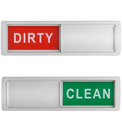 Custom Acrylic Plastic Meeting Washroom Office Occupied Vacant Magnet Dishwasher Dirty Clean Sign