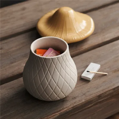 Creative Custom Cute Mushroom Shape Design House Decorative Porcelain Container Ceramic Storage Jar with Lid