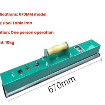 Professional Billiard Table Cloth Iron Adjustment Temperature 243mm 300mm 670mm 1270mm Electric Iron for Pool Table