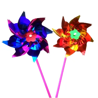 100 Pcs Plastic Rainbow Pinwheel DIY Windmill Set for Kids Toy Garden Lawn Party Decor