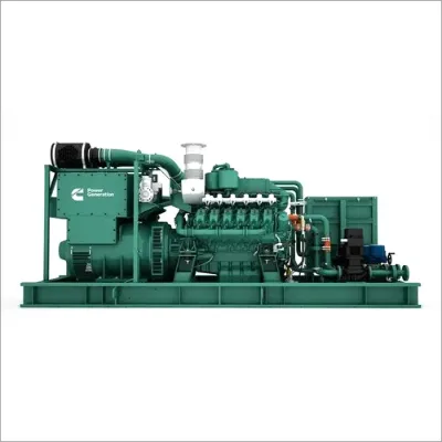 Cummins 2000KW 2500KVA Gas Generator Set Open Type Single Machine Cold 60Hz 50Hz Frequency 1500RPM Speed AC Single Phase Output
