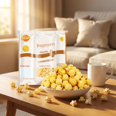 HALAL 100g Bag 3 in 1 Popcorn Kit DIY Homemade Popcorn Making Kit Caramel Cream Flavor Supplier
