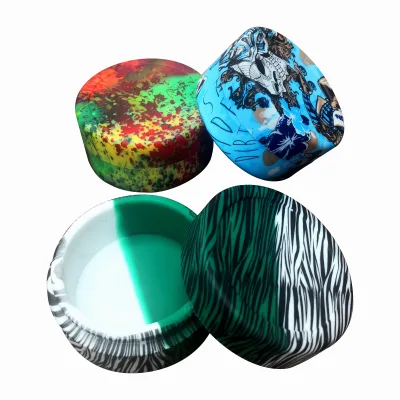 Wholesale Custom 5ml Silicone Container Multifunctional Food Storage Box with Zinc Alloy Material