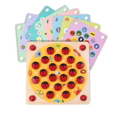 Wooden Memory Chess Matching Brain Memory Kids Montessori Training Intellectual Development Toys Educational Games for Kids