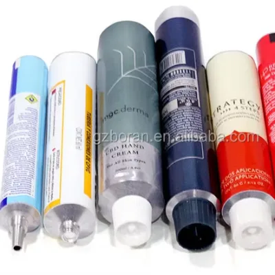 OEM D25mm D28mm Printed Metal Aluminum Squeezing Tube Cosmetic Hose Adhesive Glue for Cosmetics & Medicine Industrial Use