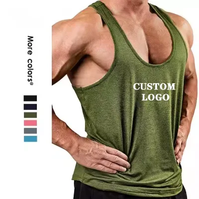 OEM Summer High Quality Cotton Tank Top for Men Super Quick Dry Eco-Friendly Breathable Fitness Gym Top Solid Pattern Luminous