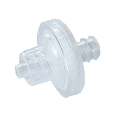 0.22 Micron 20mm PTFE clear Oxygen Hydrophobic Filter with Female Luer Lock Inlet Male Luer Lock Outlet