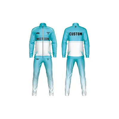 Blue and White Wholesale High Quality Plus Size Tracksuits for Men's New Arrivals Customized Sports Tracksuits Casual Tracksuit